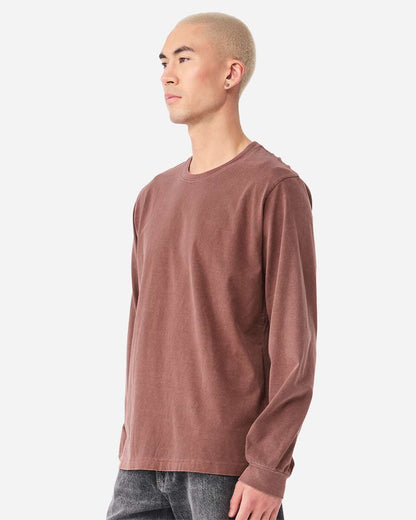 BELLA + CANVAS Unisex Heavyweight Garment-Dyed Long Sleeve Tee 4851GD #colormdl_Washed Chestnut