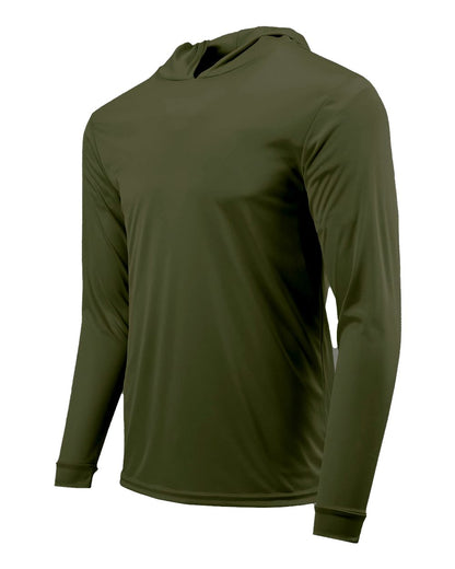 Paragon Unisex Bahama Performance Hooded Long Sleeve T-Shirt 220 #color_Olive Green
