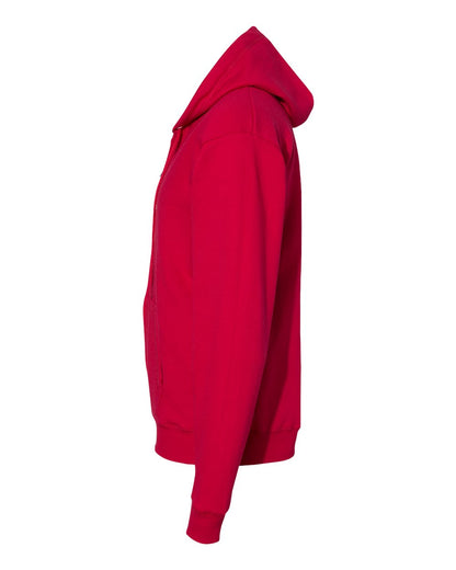 Hanes Unisex EcoSmart® Full-Zip Hooded Sweatshirt P180 #color_Deep Red
