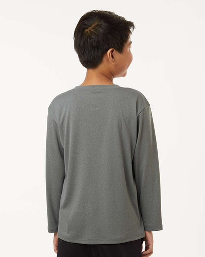 AllPro Youth Pro-Lock Performance Long Sleeve T-Shirt 48400Y #colormdl_Heather Granite
