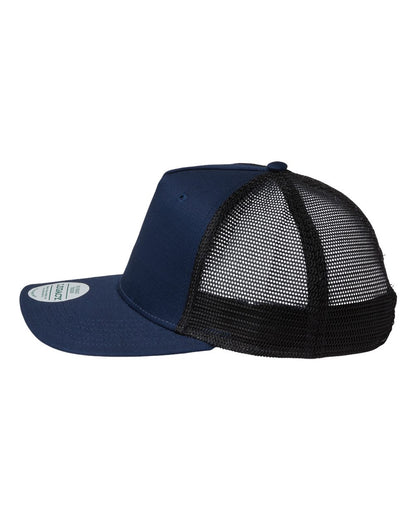 LEGACY Five-Panel Trucker Cap ROADIE #color_Navy Slub/ Black