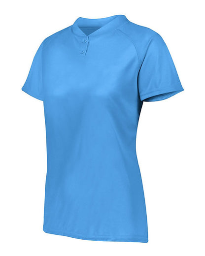 Augusta Sportswear Women's Attain Two-Button Jersey 1567 #color_Columbia Blue