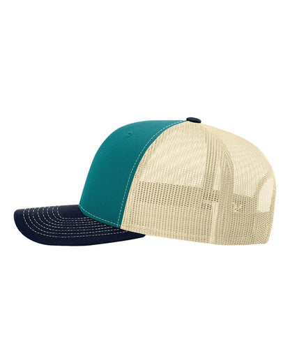 Richardson Snapback Trucker Cap 112 #color_Blue Teal/ Birch/ Navy