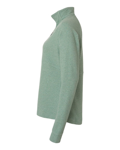 North End Women's Spirit Textured Quarter-Zip Pullover NE725W #color_Sage Green Heather