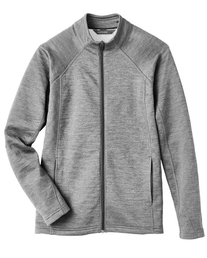 North End Women's Flux 2.0 Full-Zip Jacket NE712W #color_Light Heather/ Carbon