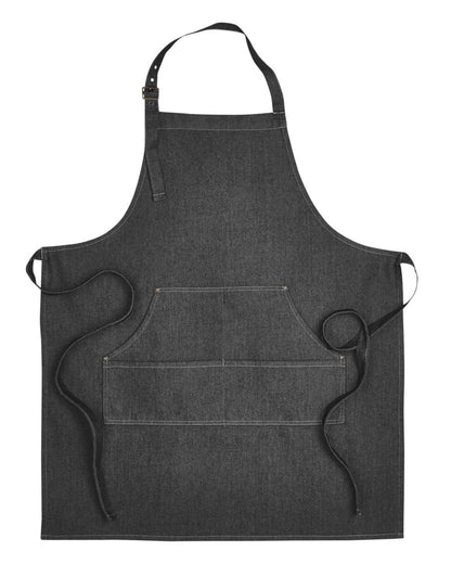 Artisan Collection by Reprime Jeans Stitch Denim Bib Apron RP126 #color_Black Denim
