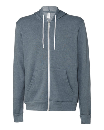 BELLA + CANVAS Sponge Fleece Full-Zip Hoodie 3739 #color_Heather Slate