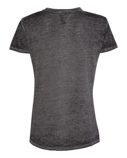 J. America Women’s Zen Jersey T-Shirt 8116 #color_Twisted Black