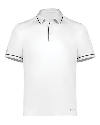 Holloway Men's CoolCore® Polo 222518 #color_White/ Black