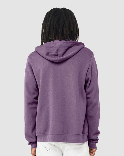 BELLA + CANVAS Sponge Fleece Full-Zip Hoodie 3739 #colormdl_Heather Team Purple