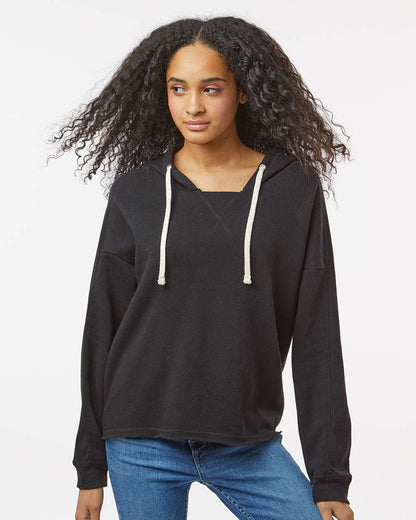 MV Sport Women's Angel Fleece Crop Hooded Sweatshirt W23101 #colormdl_Black