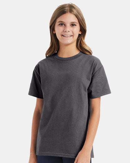 Hanes Authentic Youth T-Shirt 5450 #colormdl_Smoke Grey