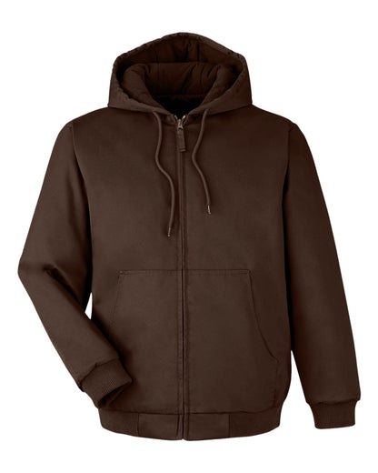 Harriton Unisex ClimaBloc® Heavyweight Hooded Full-Zip Jacket M722 #color_Dark Mocha