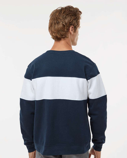 J. America Unisex Varsity Fleece Crewneck Sweatshirt 8646 #colormdl_Navy
