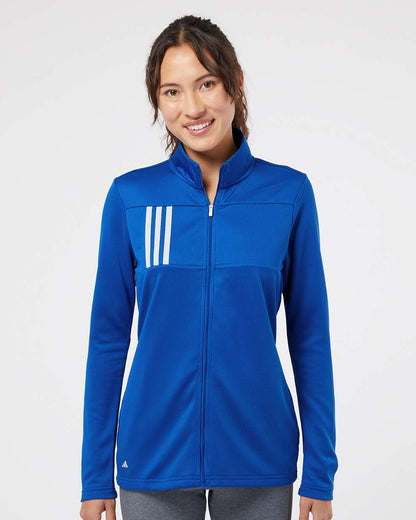 Adidas Women's 3-Stripes Double Knit Full-Zip A483 #colormdl_Team Royal/ Grey Two