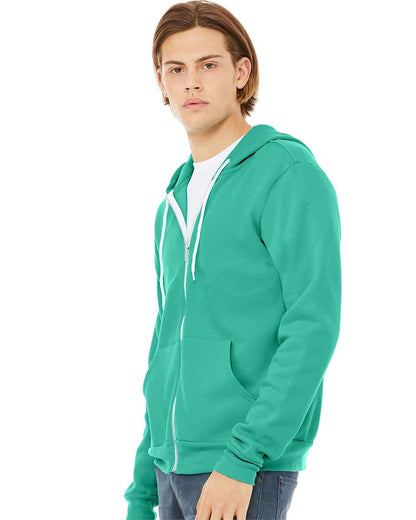 BELLA + CANVAS Sponge Fleece Full-Zip Hoodie 3739 #colormdl_Teal