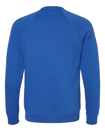 BELLA + CANVAS Sponge Fleece Raglan Crewneck Sweatshirt 3901 #color_True Royal