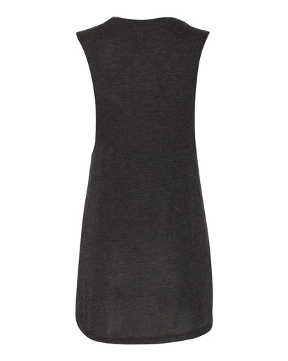 BELLA + CANVAS Women's Flowy Scoop Muscle Tank 8803 #color_Black Heather