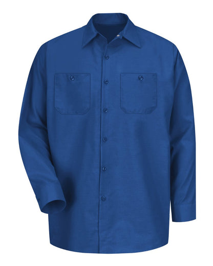 Red Kap Men's Industrial Long Sleeve Work Shirt SP14 #color_Royal Blue