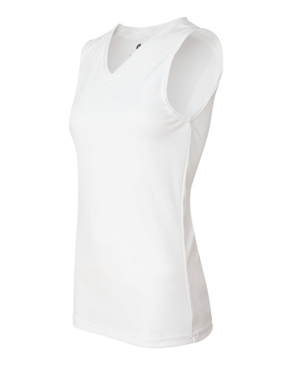 Badger Women's B-Core Sleeveless T-Shirt 4163 #color_White