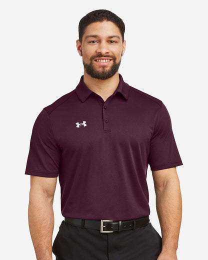 Under Armour Men's Tech™ Polo 1370399 #colormdl_Maroon/ White
