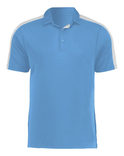 Augusta Sportswear Two-Tone Vital Polo 5028 #color_Columbia Blue/ White