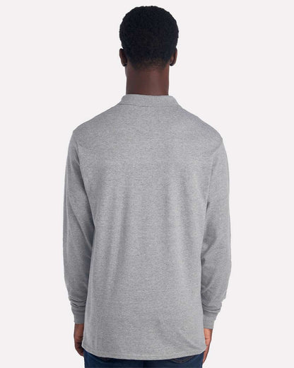 JERZEES Men's Dri-Power® Long Sleeve Polo 437LR #colormdl_Oxford