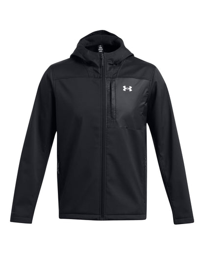 Under Armour Men's ColdGear® Infrared Shield 2.0 Hooded Jacket 1371587 #color_Black/ White