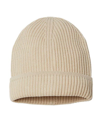 Atlantis Headwear Sustainable Finish Edge Cuffed Beanie MAPLE #color_Light Beige