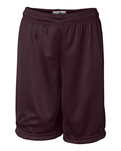 Badger Youth Mini Mesh 6'' Inseam Shorts 2237 #color_Maroon