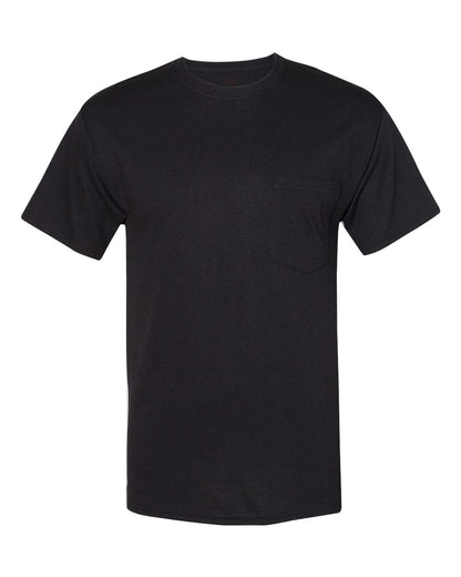 Hanes Unisex Workwear Pocket T-Shirt W110 #color_Black