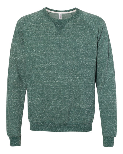 JERZEES Unisex Snow Heather French Terry Crewneck Sweatshirt 91MR #color_Forest Green