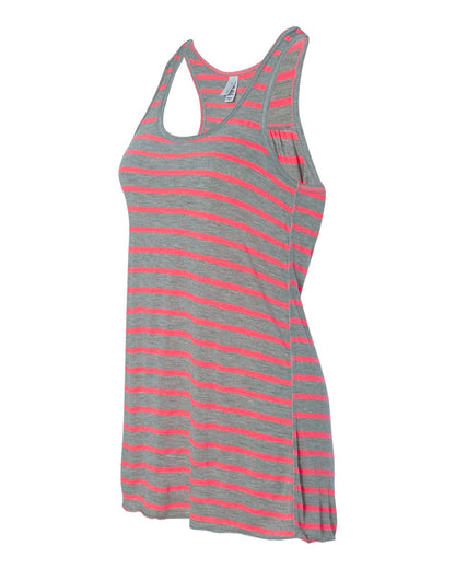 BELLA + CANVAS Women's Flowy Racerback Tank 8800 #color_Athletic Heather/ Neon Pink