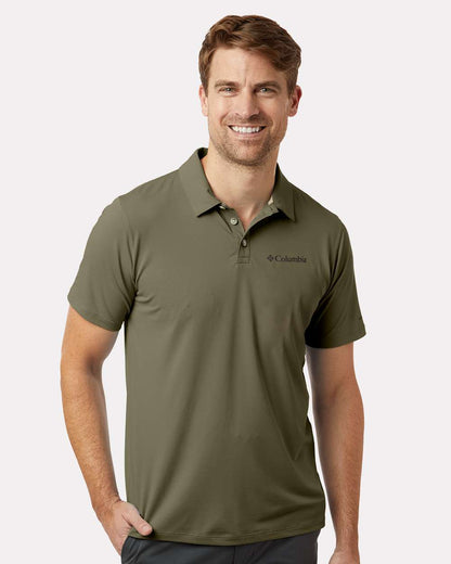 Columbia Men's Tech Trail™ Utility Polo 211856 #colormdl_Stone Green