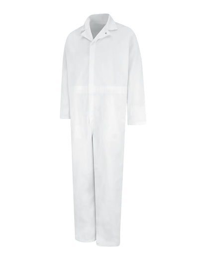 Red Kap Men's Twill Action Back Coverall CT16 #color_White