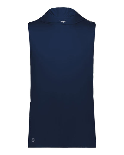 Holloway Unisex CoolCore® Sleeveless Hooded T-Shirt 222590 #color_Navy