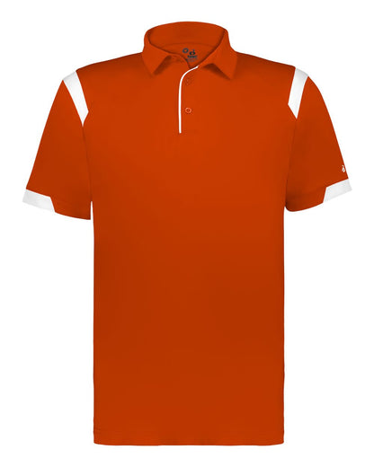 Badger Men's On the Rise Polo 3350 #color_Burnt Orange/ White