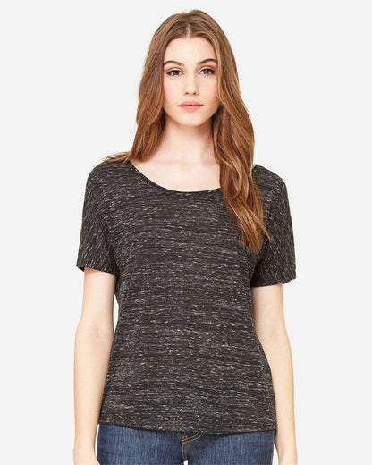 BELLA + CANVAS Women’s Slouchy Tee 8816 #colormdl_Black Marble