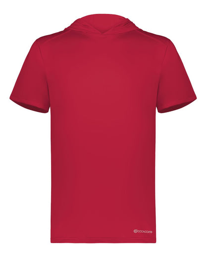 Holloway Men's Hooded T-Shirt Powered by Coolcore 222142 #color_Scarlet
