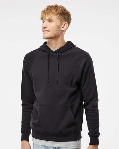 Independent Trading Co. Unisex Special Blend Raglan Hooded Sweatshirt PRM33SBP #colormdl_Black