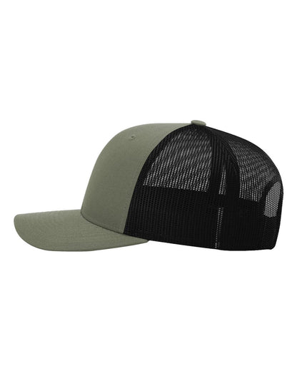 Richardson Low Pro Trucker Cap 115 #color_Loden Green/ Black