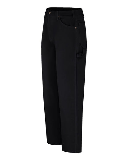 Dickies Men's Extended Sizes Duck Carpenter Jeans 1933EXT #color_Rinsed Black - 37 Unhemmed