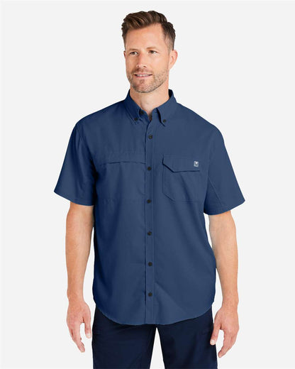 HUK Men's Tide Point Short Sleeve Shirt H150171 #colormdl_Naval Academy