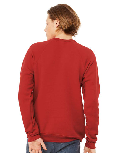 BELLA + CANVAS Unisex Sponge Fleece Raglan Crewneck Sweatshirt 3901 #colormdl_Red