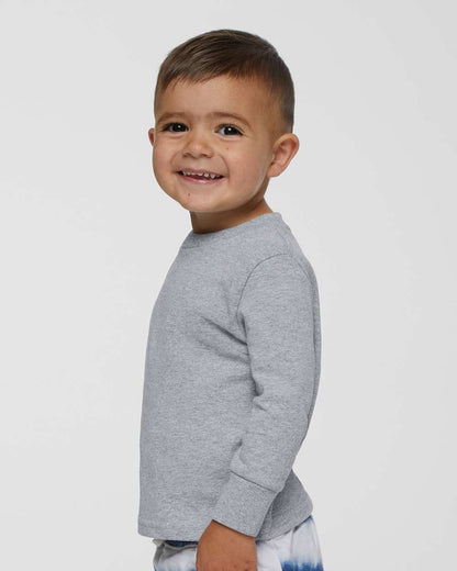 Rabbit Skins Toddler Cotton Jersey Long Sleeve Tee 3311 #colormdl_Heather