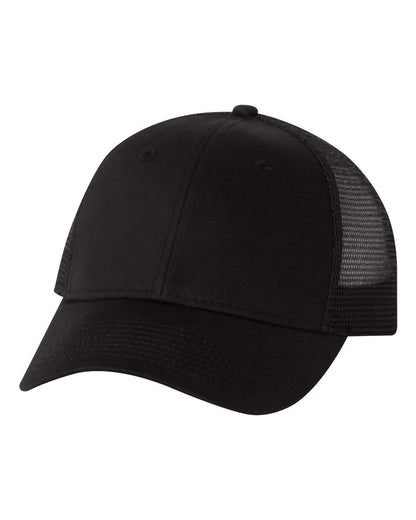 Valucap Mesh-Back Twill Trucker Cap VC400 #color_Black