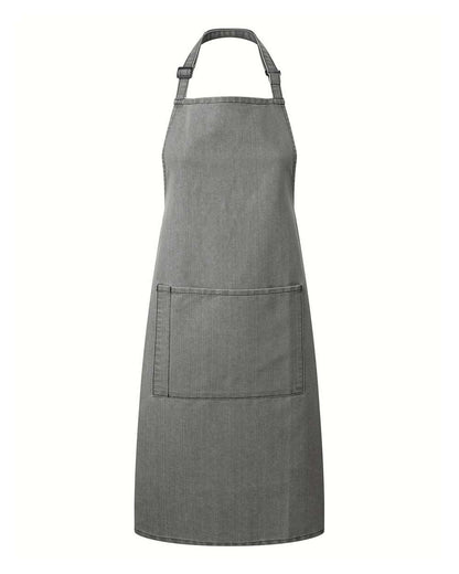 Artisan Collection by Reprime Recycled Pocket Bib Apron RP154 #color_Grey Denim
