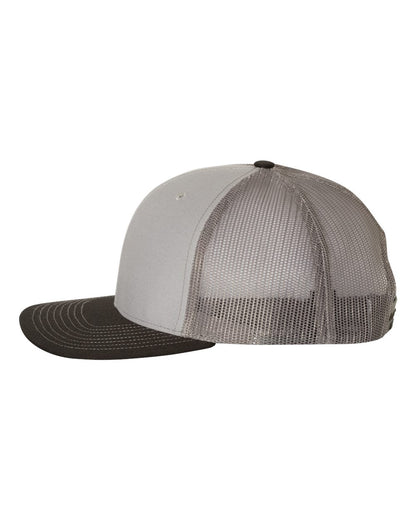 Richardson Snapback Trucker Cap 112 #color_Grey/ Charcoal/ Black