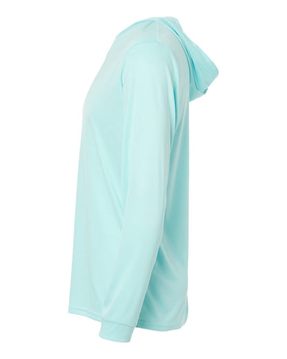 Paragon Unisex Bahama Performance Hooded Long Sleeve T-Shirt 220 #color_Aqua Blue