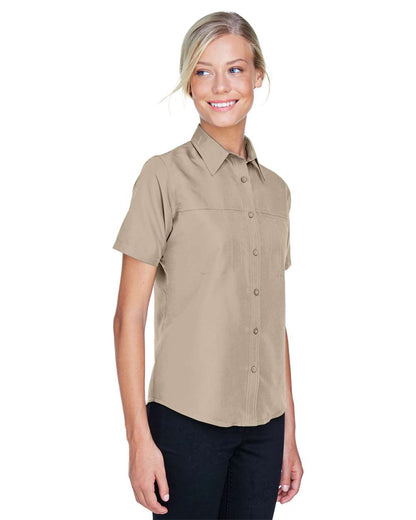 Harriton Women's Key West Short Sleeve Performance Staff Shirt M580W #colormdl_Khaki